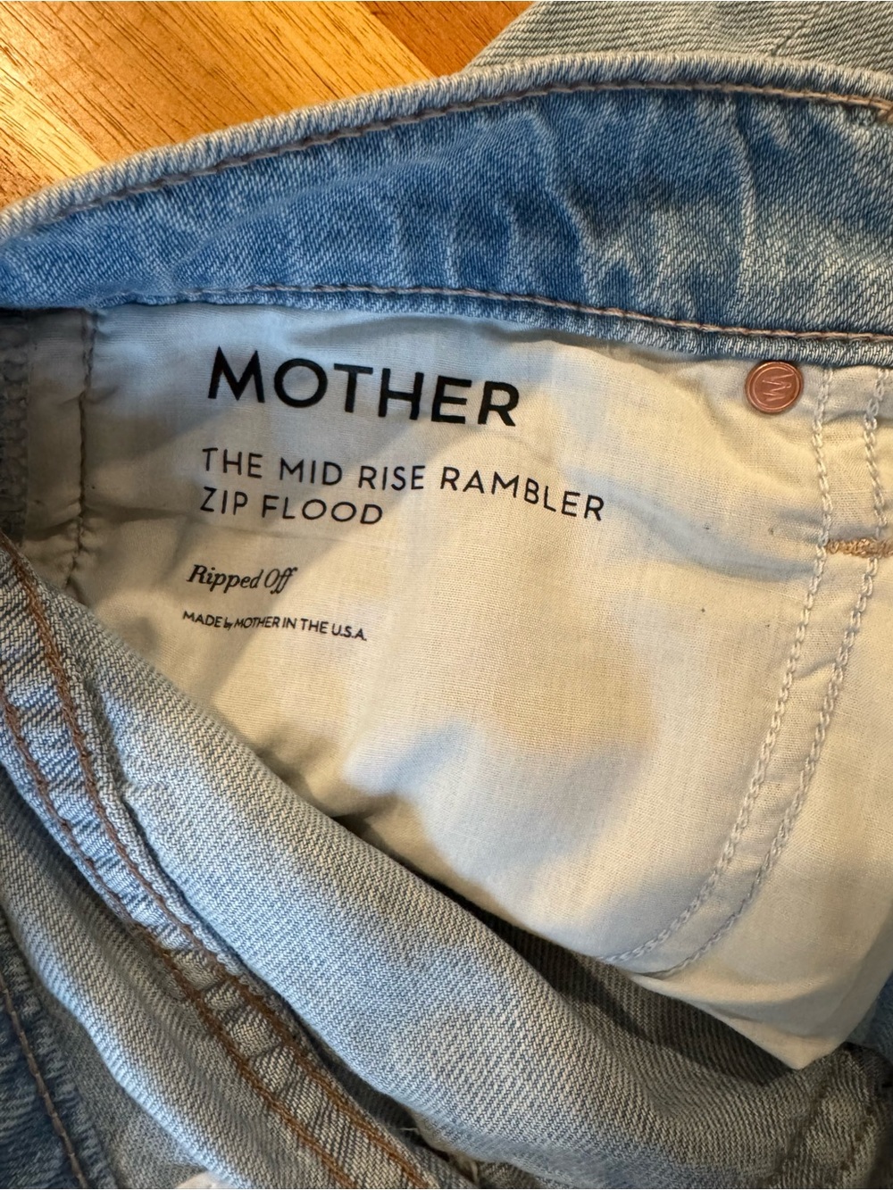 MOTHER Mid Rise Rambler Zip Flood Jeans | Size 26 | NWT - Picture 6 of 9